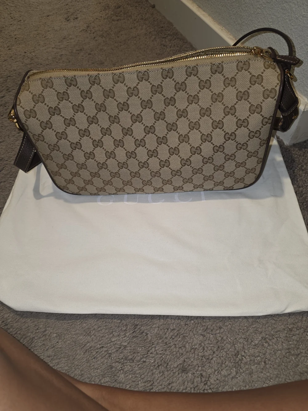 Brown Monogram Crossbody Bag -